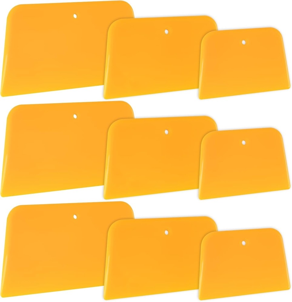 9 Pack Body Filler Spreader - Versatile 4", 5", 6" Plastic Tools for Auto Rep...