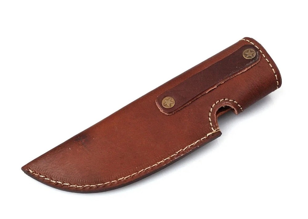 EDC 4.5”Fixed blade Leather Sheath / Scout Knife Holster / vertical Knife