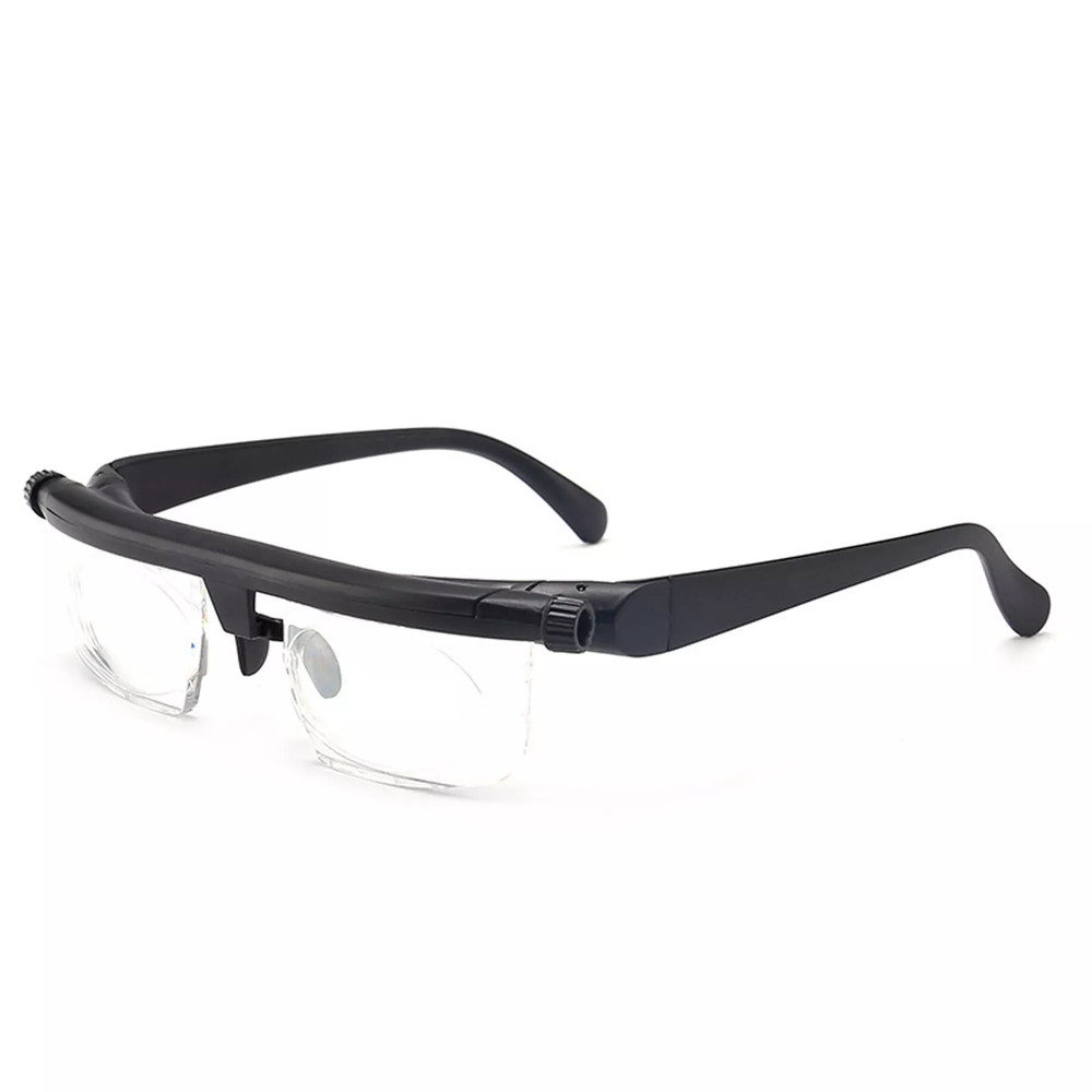 Dial Adjustable Glasses Variable Focus For Reading Distance Vision Eyeglasses US