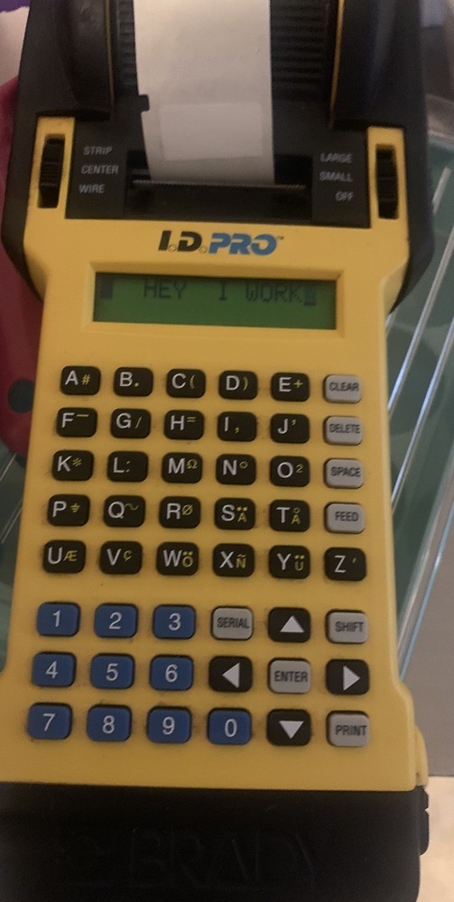 BRADY ID PRO LABEL MAKER
