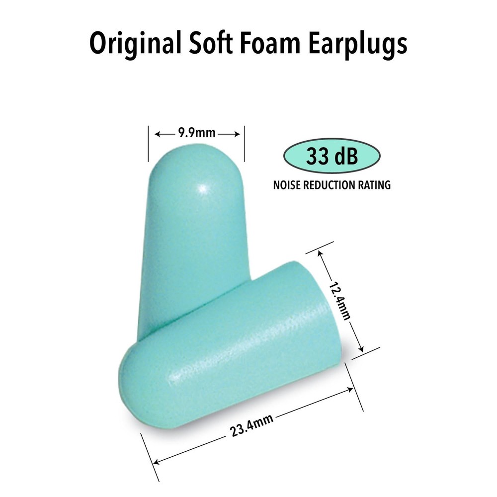 Mack's Original Soft Foam Earplugs, 50 Pair-33dB Highest NRR, Comfortable Ear