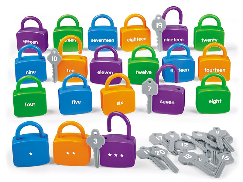 LAKESHORE EDUCATIONAL PRODUCT UNLOCK IT NUMBER MATCH LOCKS & KEYS Replacements