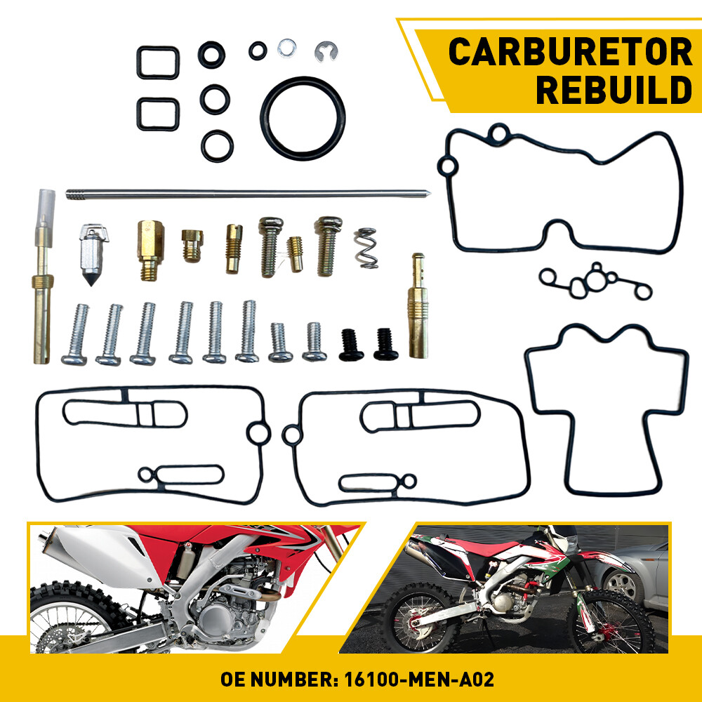 New For Honda CRF450R 2002-2008 Carburetor Rebuild kit Carb Jets Needle 02-08 US