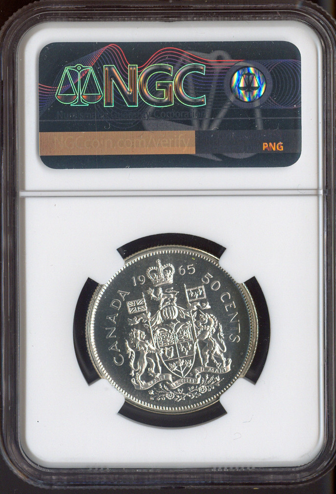 1965 Canada Silver 50 Cents NGC PL64 - Quality