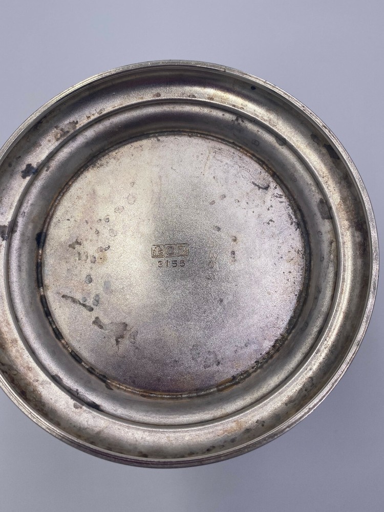 Vintage Tarnished Crescent Silverware Silverplate Water Pitcher Pedestal 3155