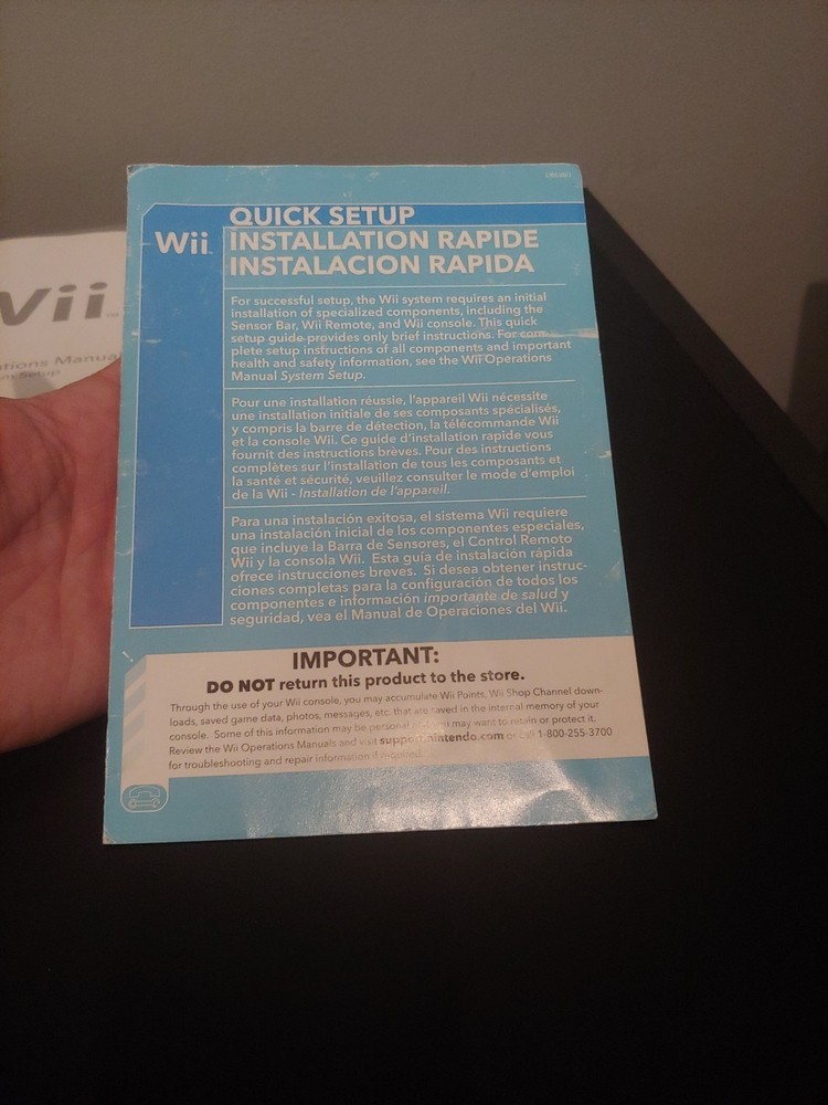 Nintendo Wii Operations manual, System setup Manual, Quick Set-Up