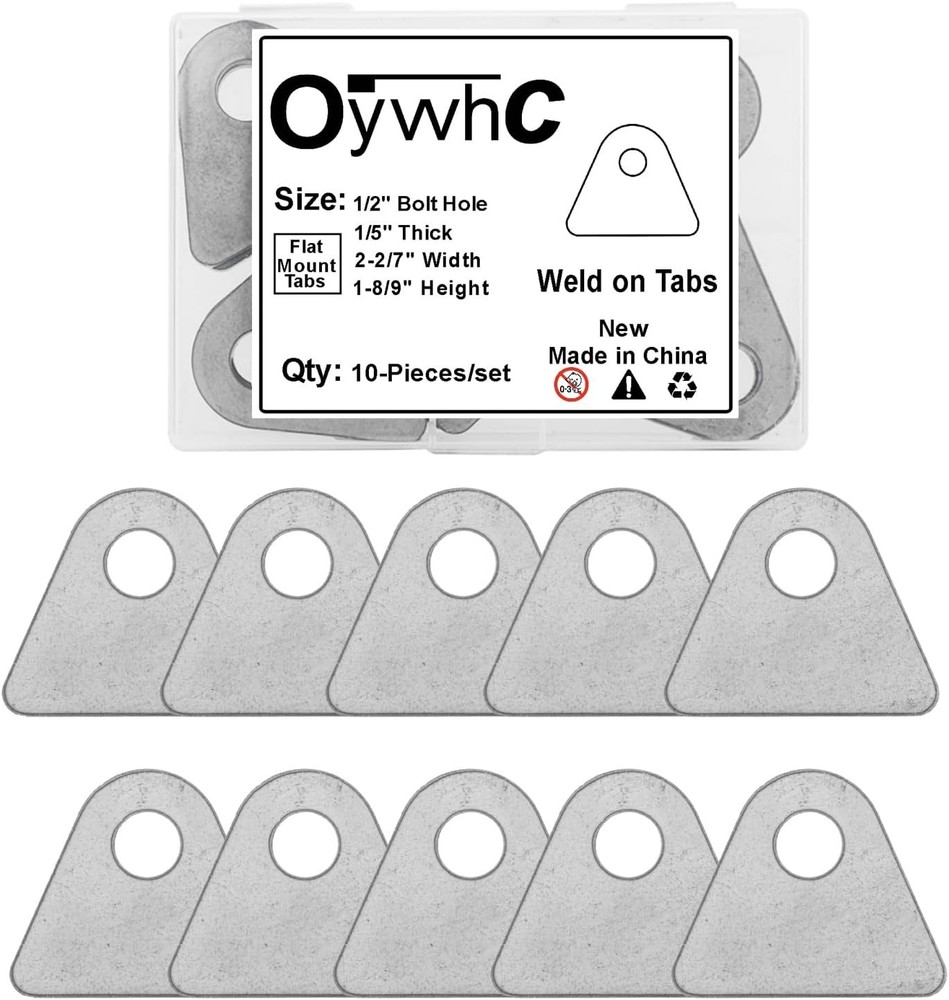 Weld on Tabs, Steel Shock Basic Weld Tab, Universal Weld on Tabs Flat Bottom Mou