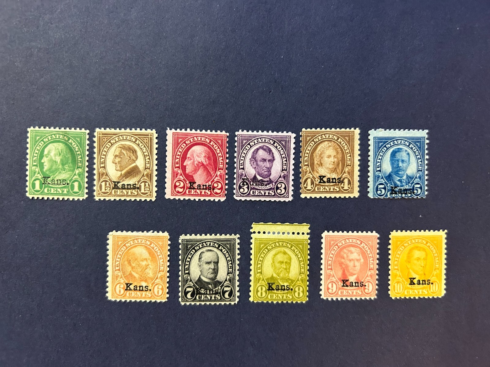 1 WEEK SALE!! -US Scott #658- 668 M/H- Kansas  Overprint $65 !!-(SCV  $216.25)