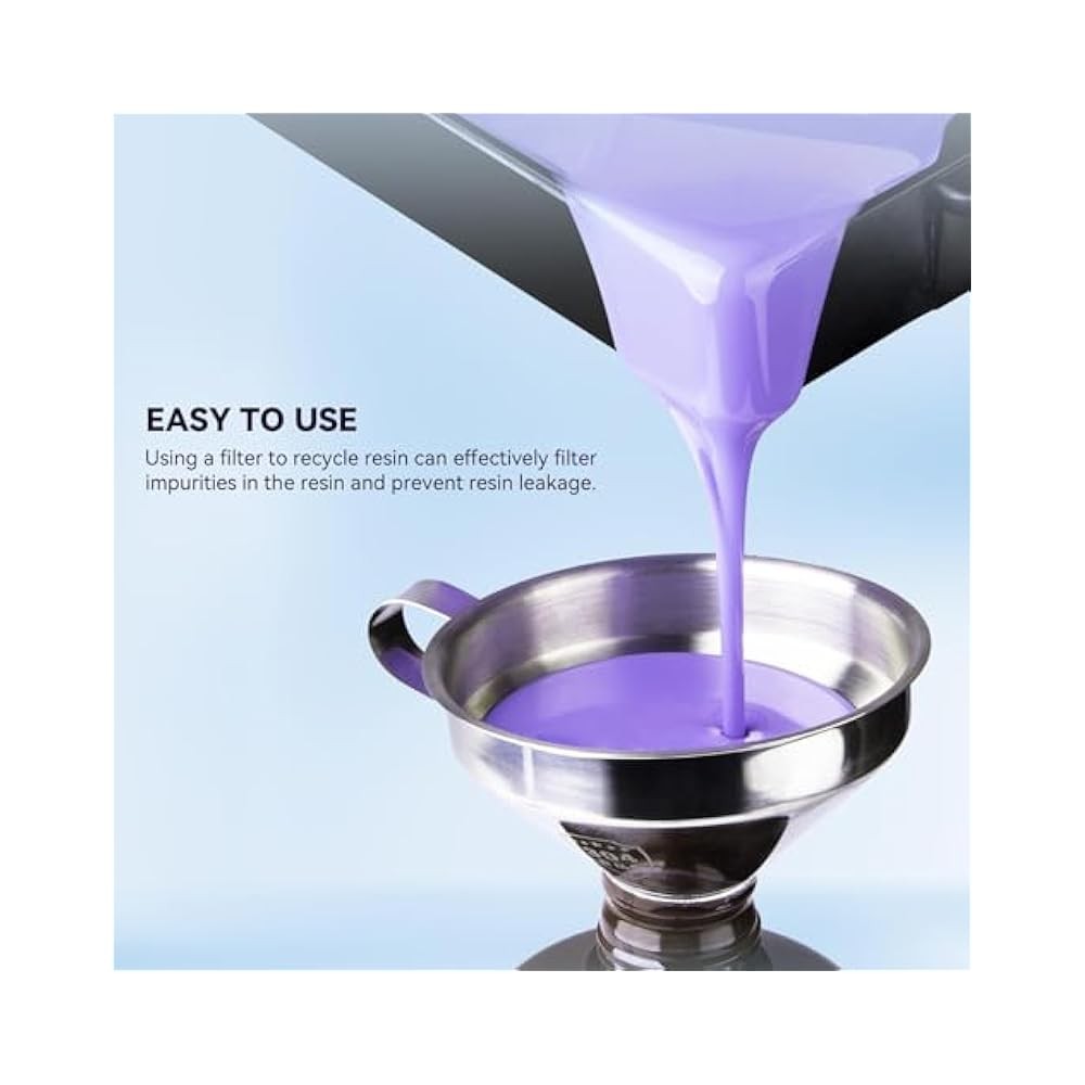 3D Printer Resin Strainer Funnel, Stainless Steel for Consistent Flow