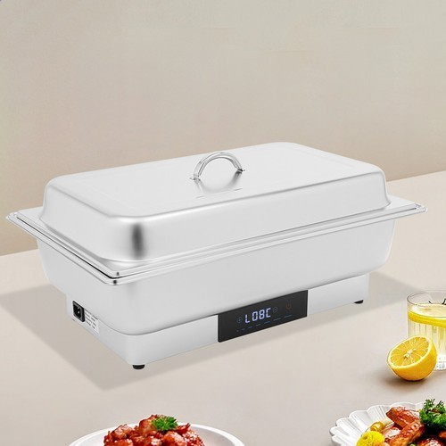 9L Electric Chafing Dish with Temperature Control & 3 Compartments