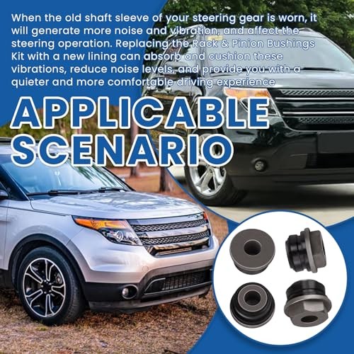 4 Pcs Rack & Pinion Bushings(left & right, upper & lower) Compatible with Ford