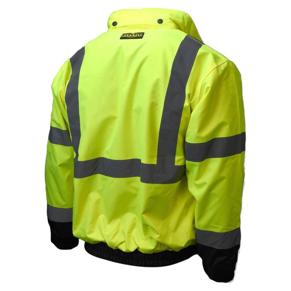 ANSI ISEA CLASS 3 Waterproof Insulated Reflective ROAD WORK Bomber Safety Jacket
