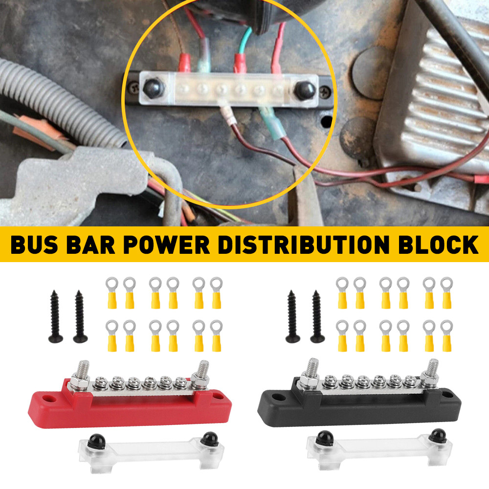 2PCS 150A 12V DC 6 TERMINAL WAY BUS BAR DISTRIBUTION BLOCK FOR CAR MARINE BOAT