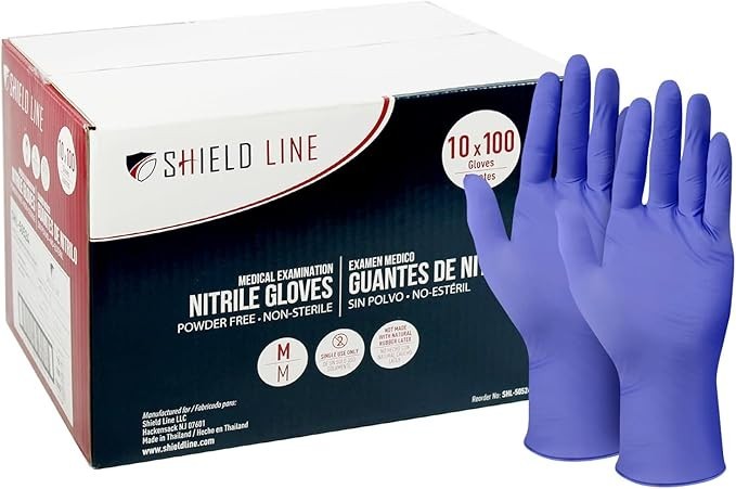 SHIELD LINE Nitrile Exam Gloves Latex-Free Powder-Free Medical Disposable