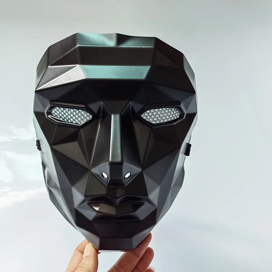 SQUID GAME MASK Front Man Frontman Black Hard Plastic Costume Masque