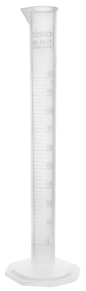 24PK Graduated Cylinders, 10mL - Class B Tolerance - Octagonal Base - Polypro...