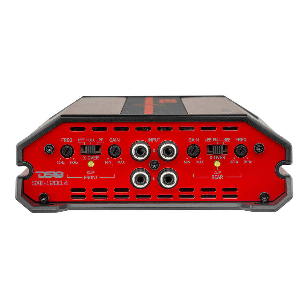 DS18 SXE-1200.4 Car Amplifier Class A/B 4-Channel Full-Range - Compact Size Amp