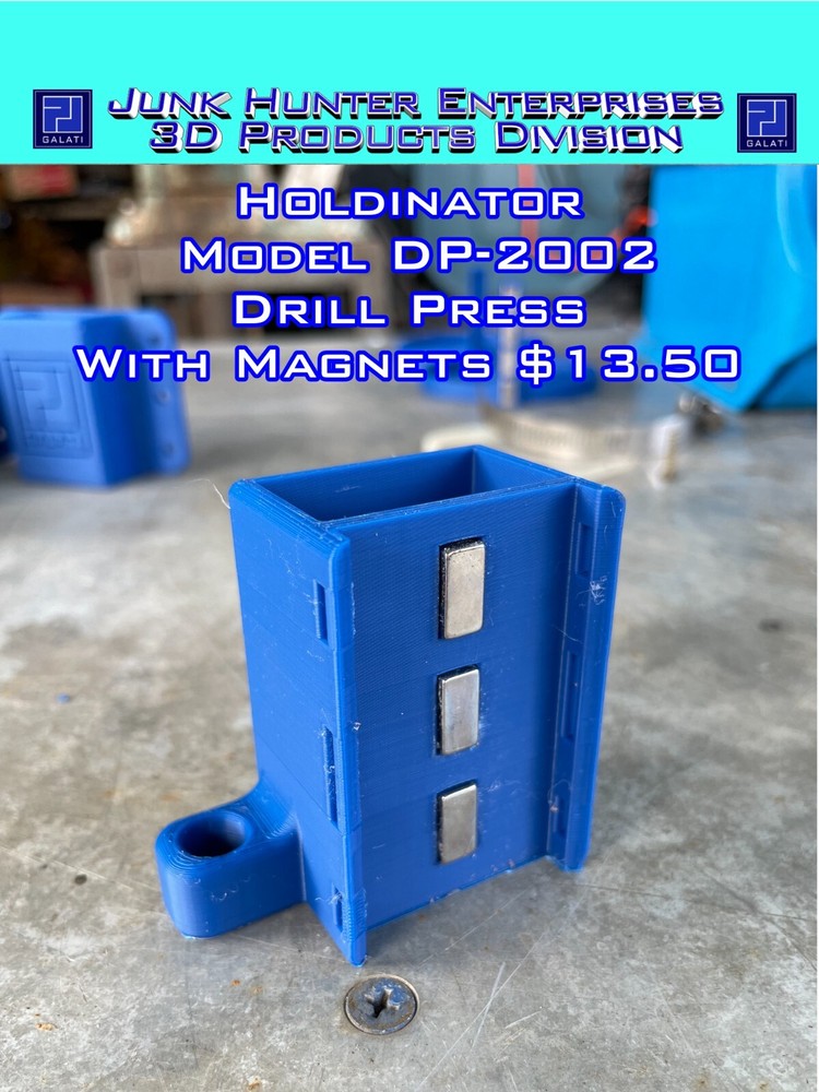 Drill Press Holdinator Model DP-2002 Accessory Storage Chuck Key Holder Brush