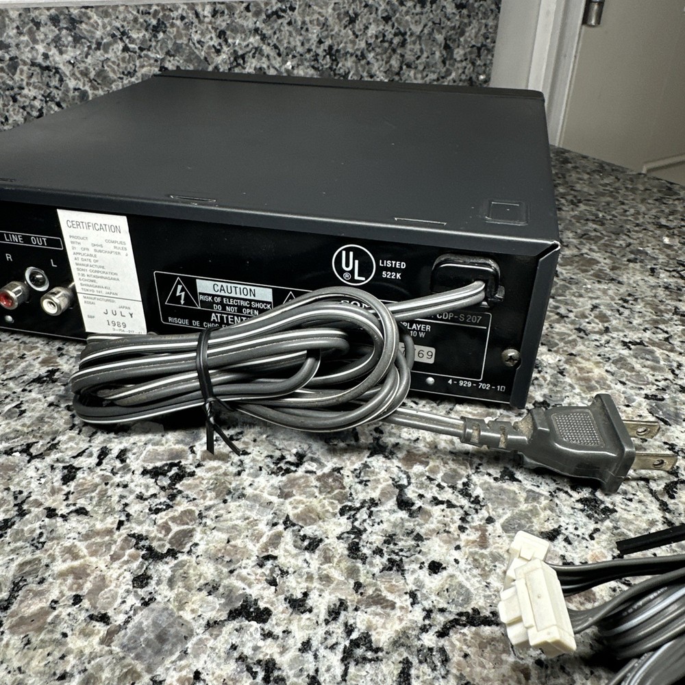 Sony Compact Disc Player CDP-S207 Tested & Working