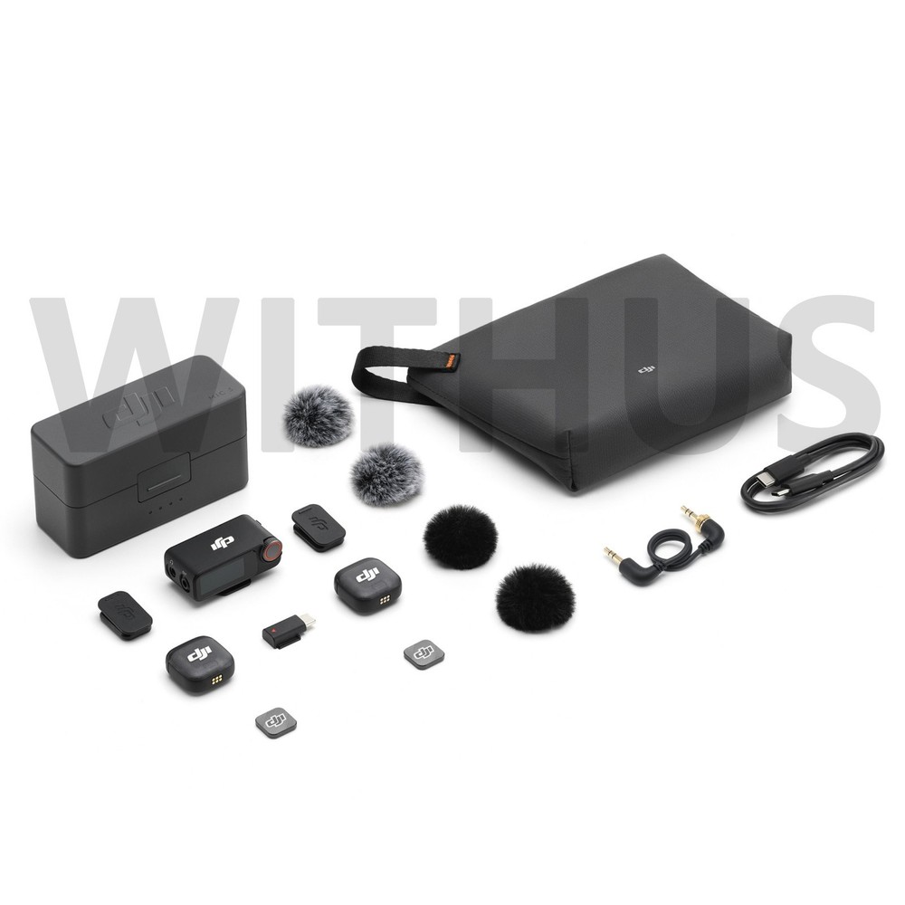 DJI MIC 3 (2TX + 1RX + ChargingCase) Wireless Lavalier Microphone Full Set