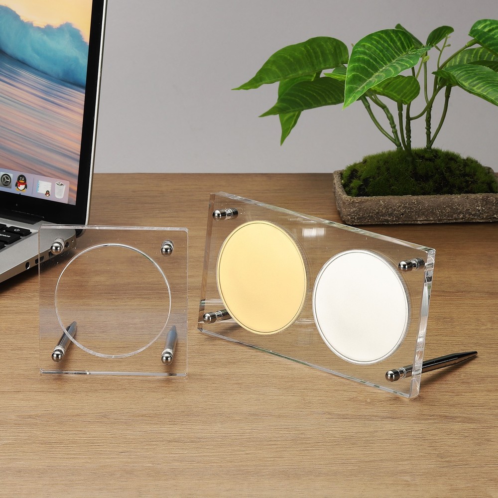 2.3" Acrylic Coin Display Frame 3D Floating Display Case Holder 4 Slots