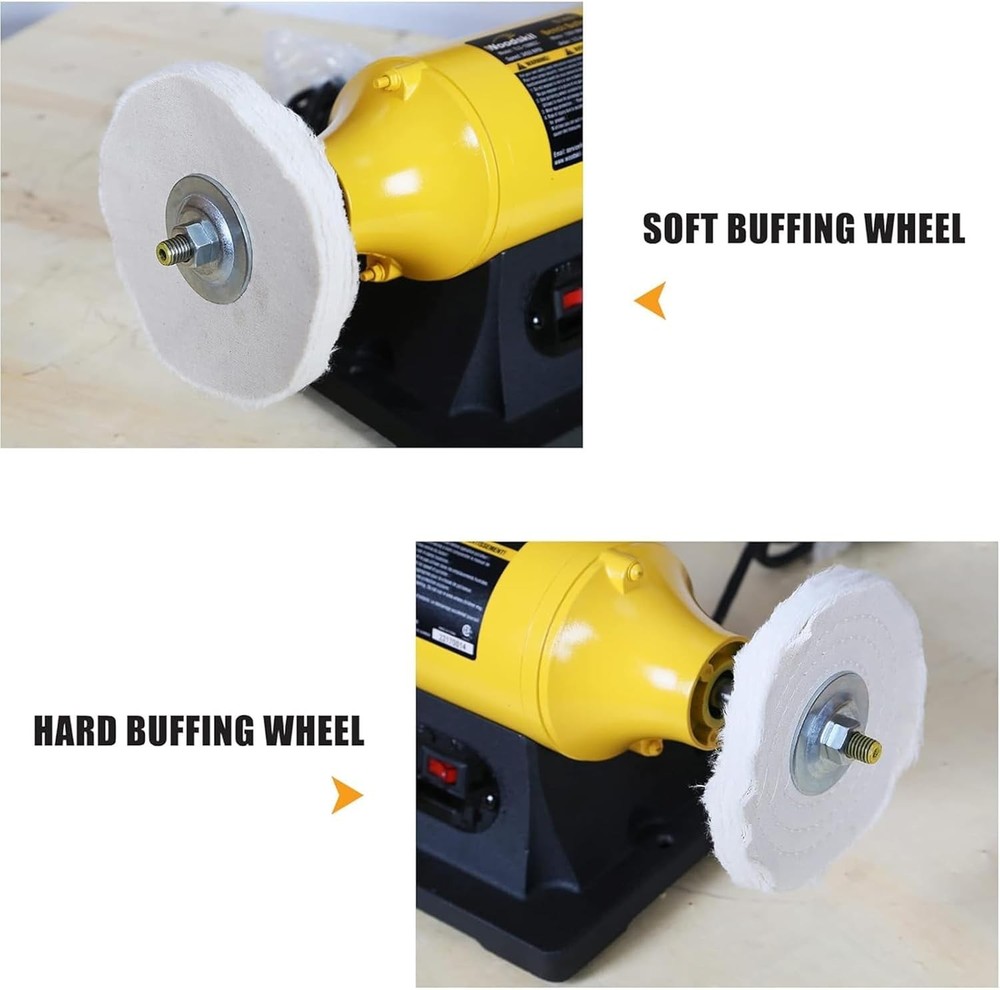 Powerful 1/2HP Bench Buffer Polisher, 6 Inch Jewelry Buffing