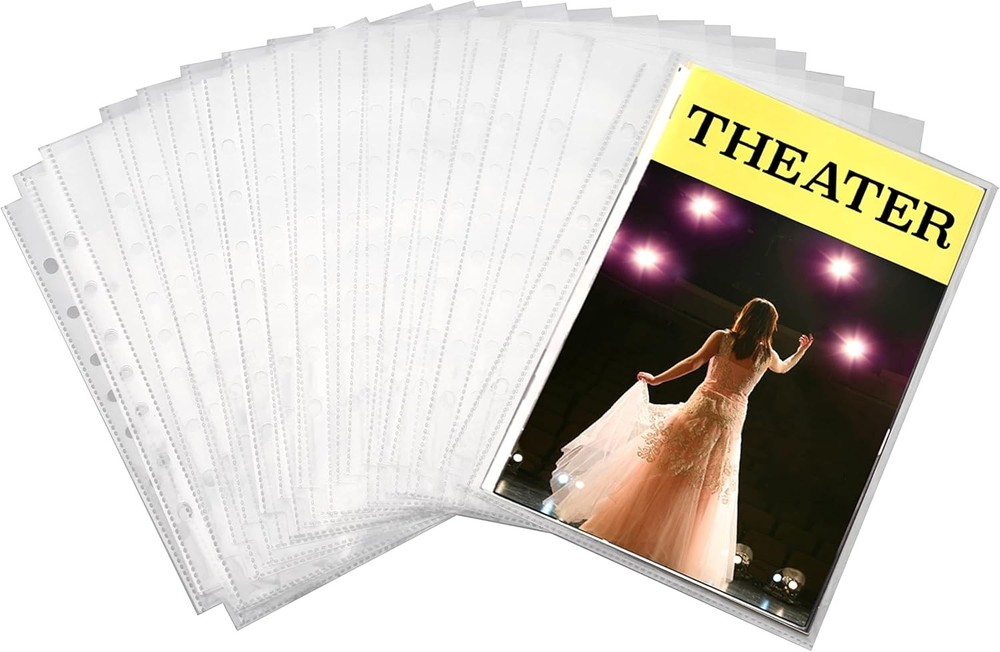 2Fold Sheet Protectors for Broadway Play Program and Theater Programs - 25 Custo