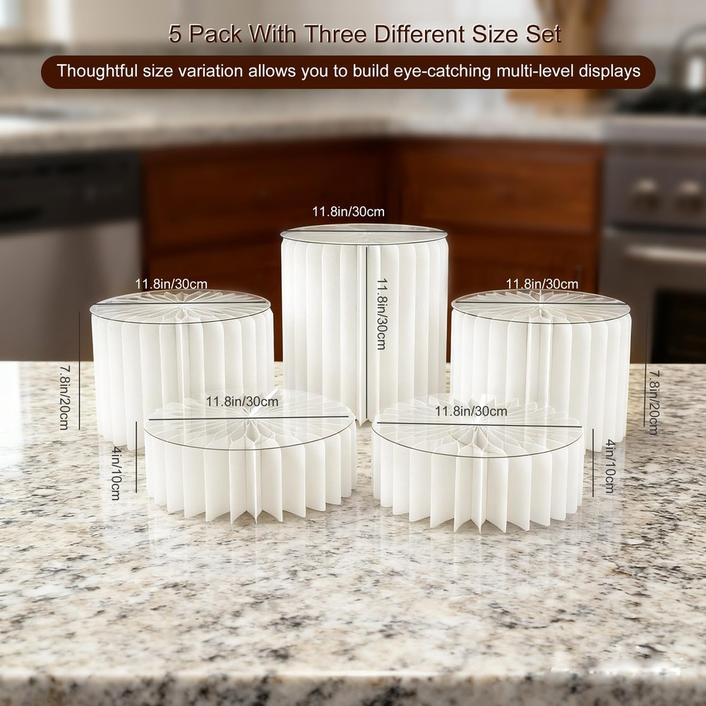 5 Pcs Buffet Risers Food Display Risers for Party Buffet Table, Dessert Table...