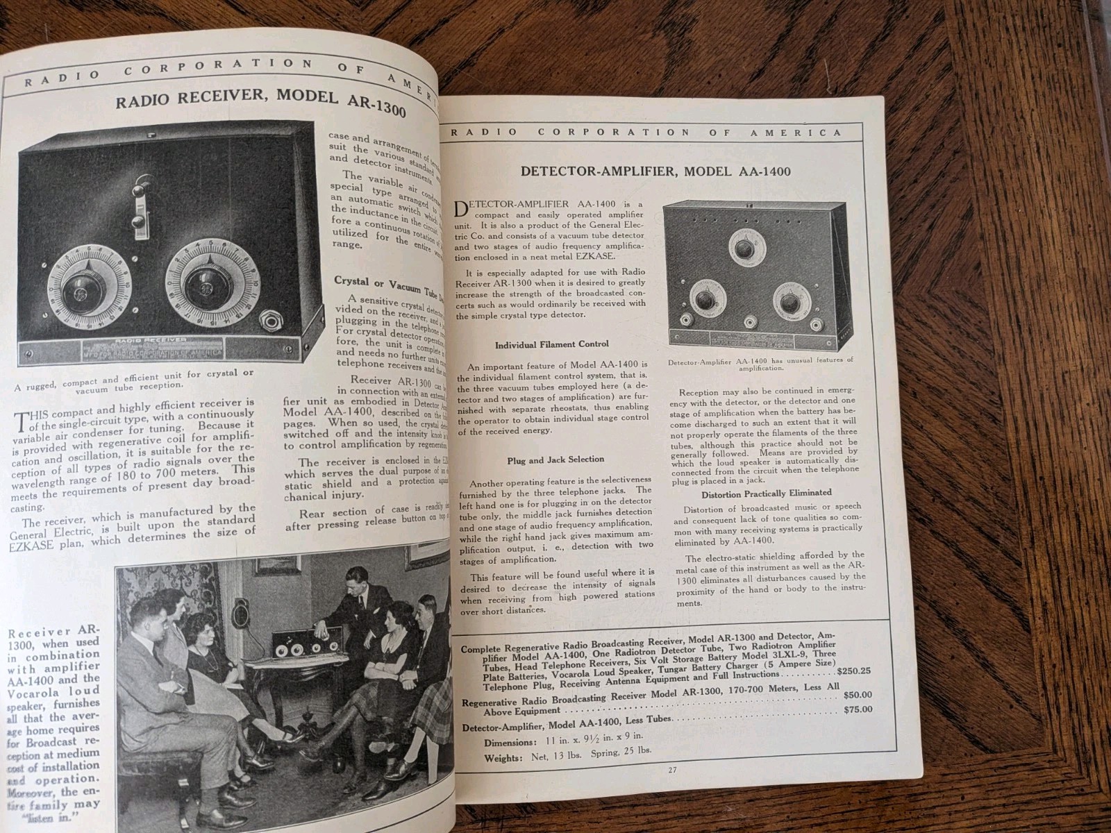 1922 RCA Radio Enters The Home ( Cover Missing )