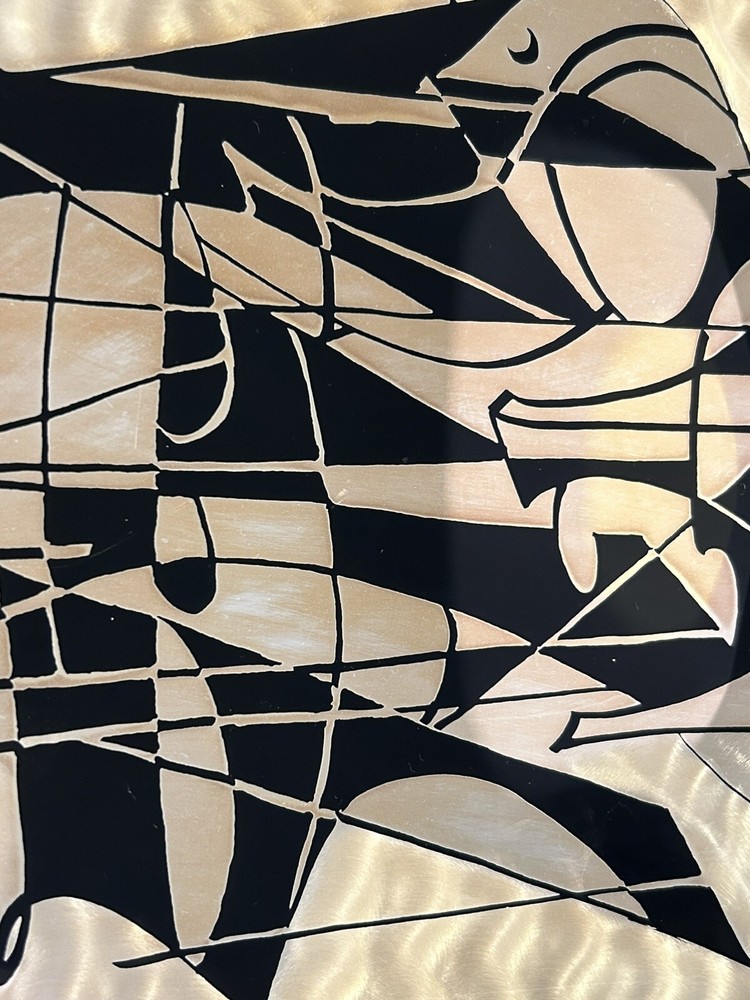 Vintage WMF Ikora Germany Dish Brass Silver Plated MCM Table Or Wall