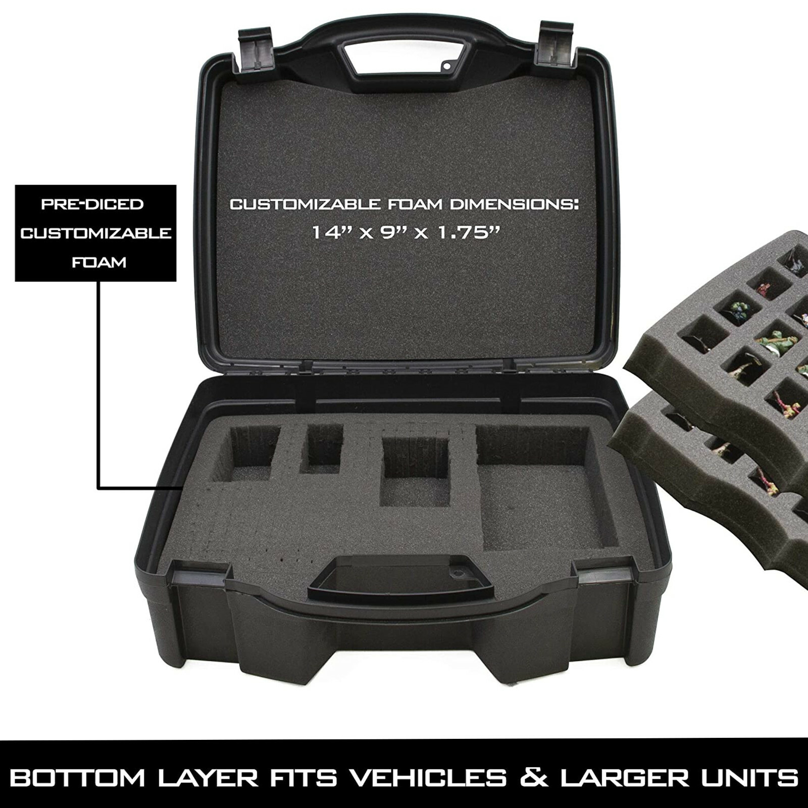 CM Miniature Hard Case 80 Slot Figurine Carrier for Miniatures for D&D and RPGs