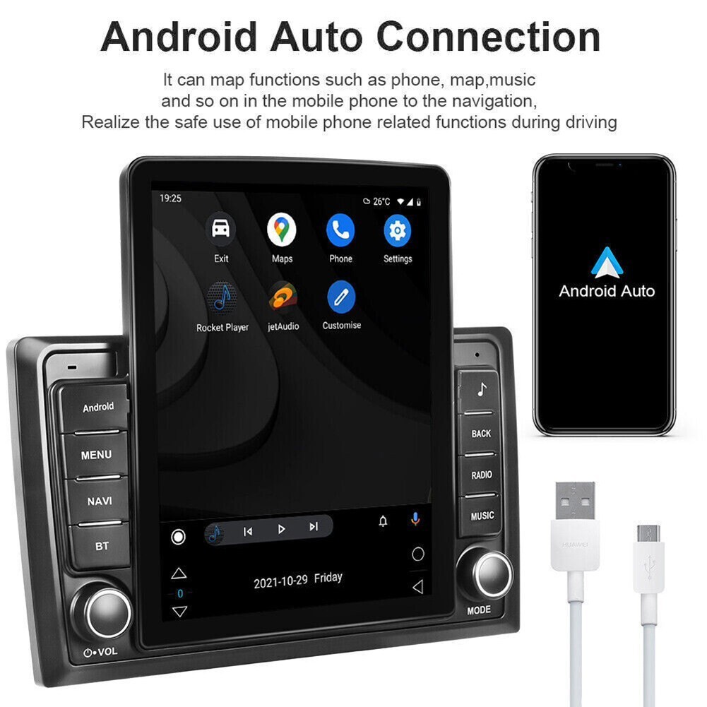 CarPlay For 2014-2019 Toyota Highlander 9.7" Android 13 Car FM Radio GPS Stereo