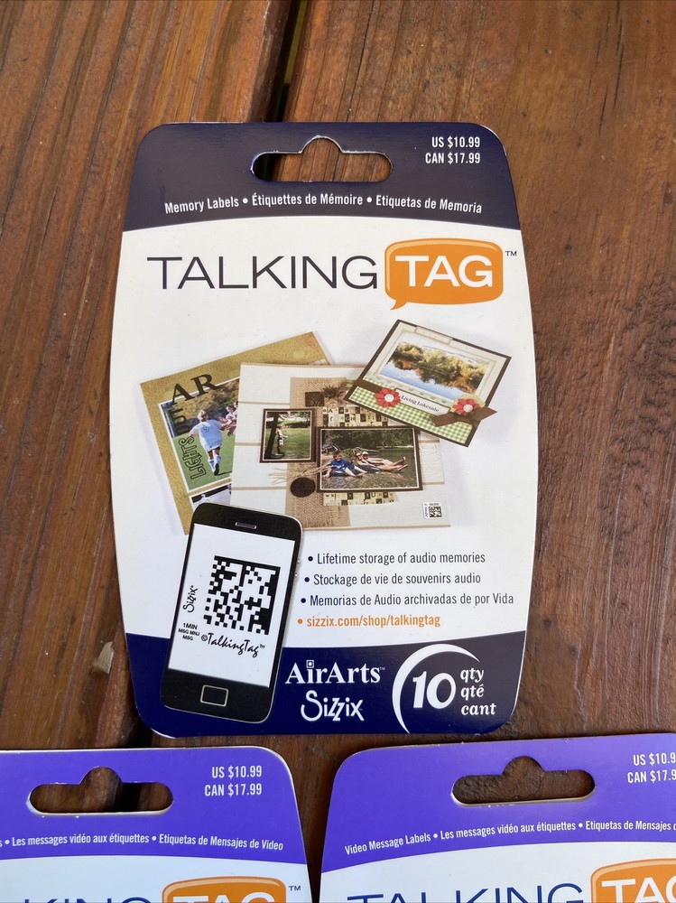 Sizzix Air Arts Talking Tags 3 Packages 10 Quantity Each New