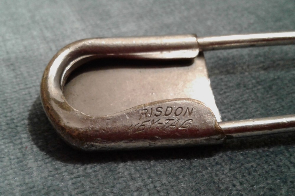 Vintage Risdon 5" Safety Pin Key Tag