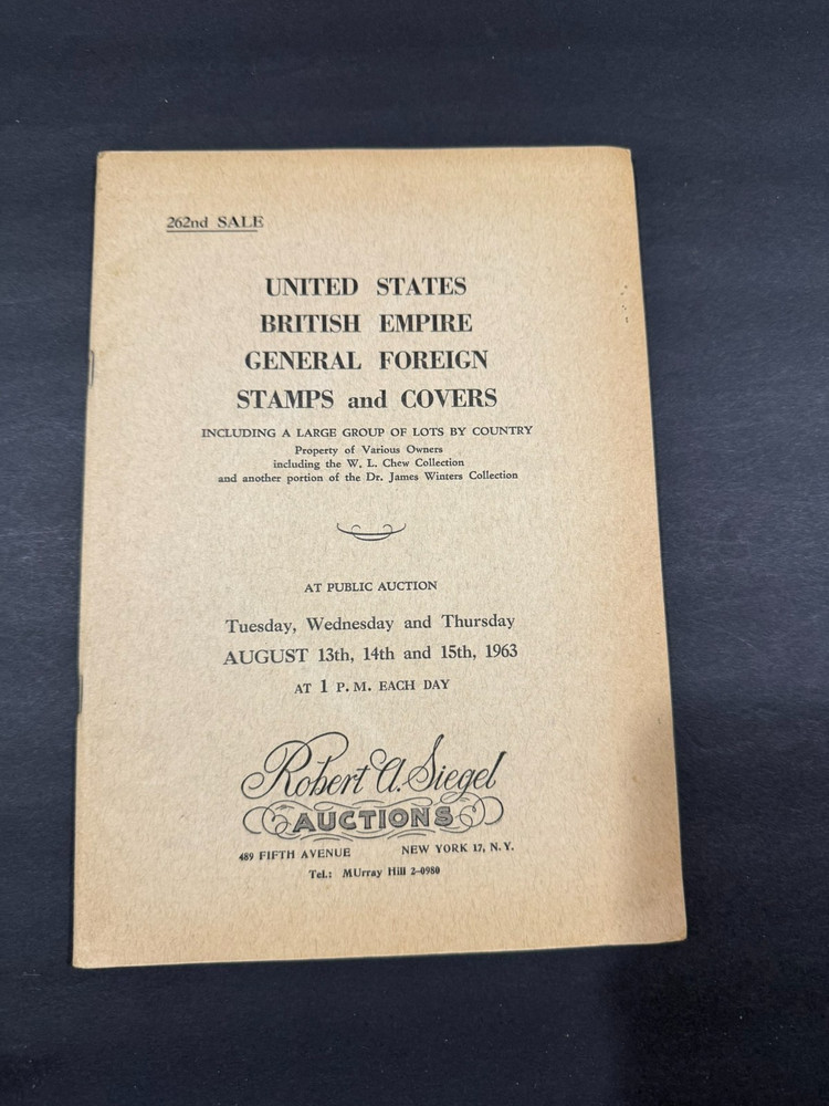 1963-65 Robert Siegel Auction Galleries Stamp Catalogs.....3 Items