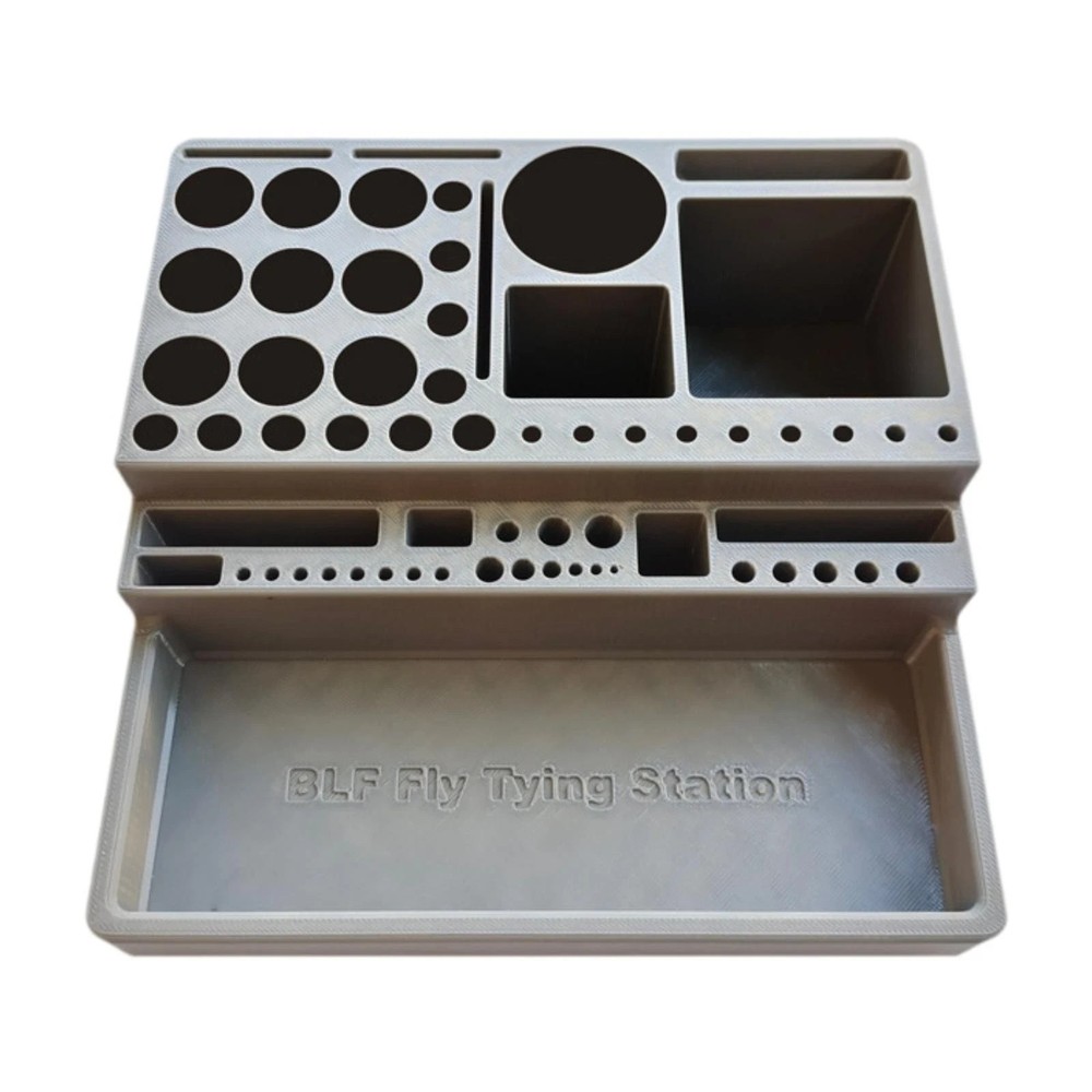 Strong Brown ABS Fly Tying Caddy with many Compartments