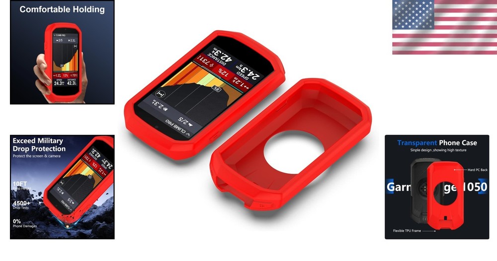 Lightweight Silicone Case for Edge 1050 - Effectively Protects from Scratches