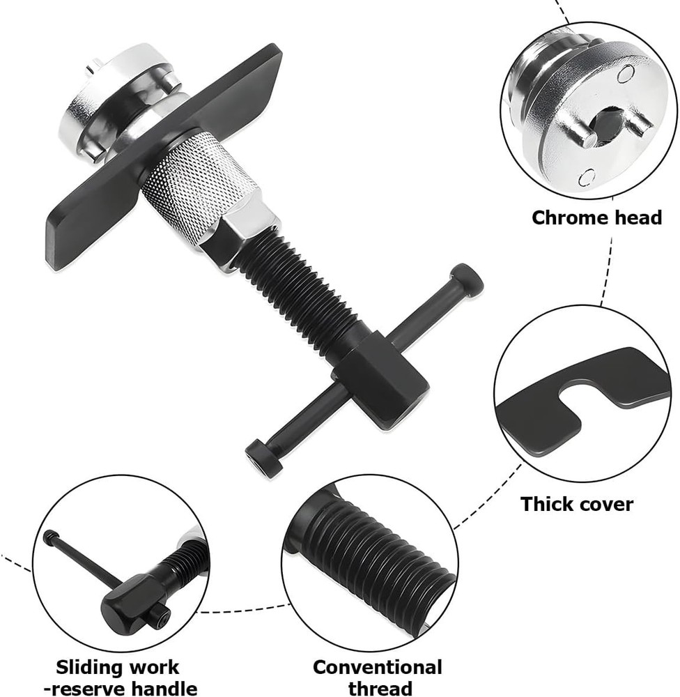 3pc Car Brake Caliper Piston Rewind Tool Set Rear Pad Wind Back Kit
