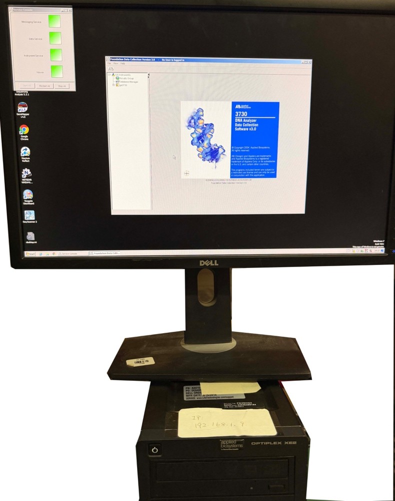 ABI 3730XL DNA sequencer 96 capillary, Solid laser, Made in 2002, Working good