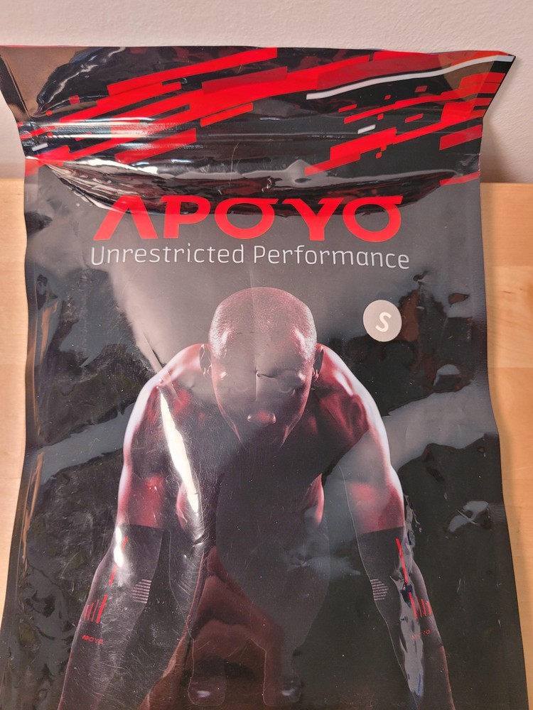 APOYO Elbow Brace Support Pair Small & Medium Compression Adjustable Strap Black