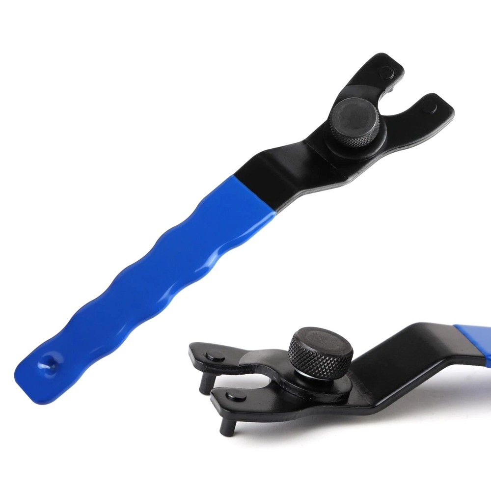 Tool Steel Adjustable Grinder Wrench for Locknuts Angle Bench Grinders Saws