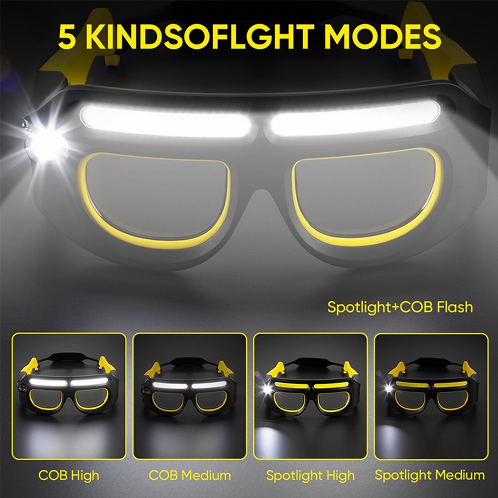 Rechargeable LED Motion Sensor Glasses Work Lamp LED Safety Glasses Headlamp