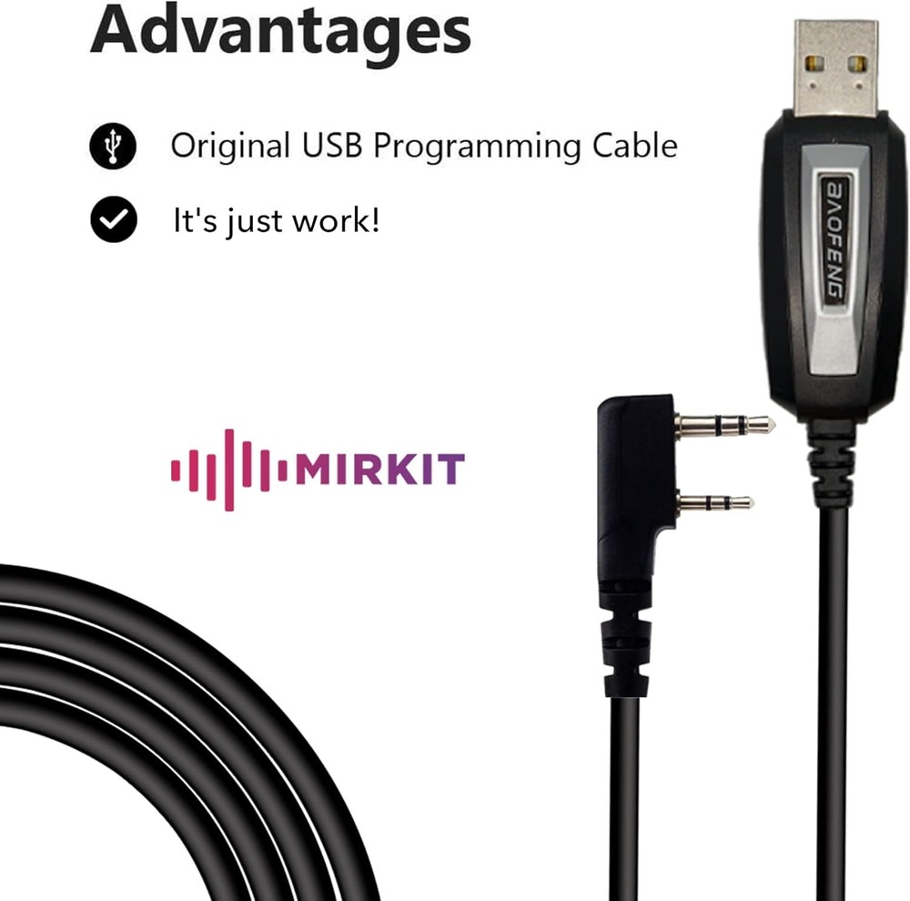 Baofeng UV-5R Radio Programming Cable MIRKIT
