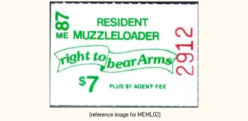 D2K Maine Muzzle-Loader Stamp 1987 $7.00