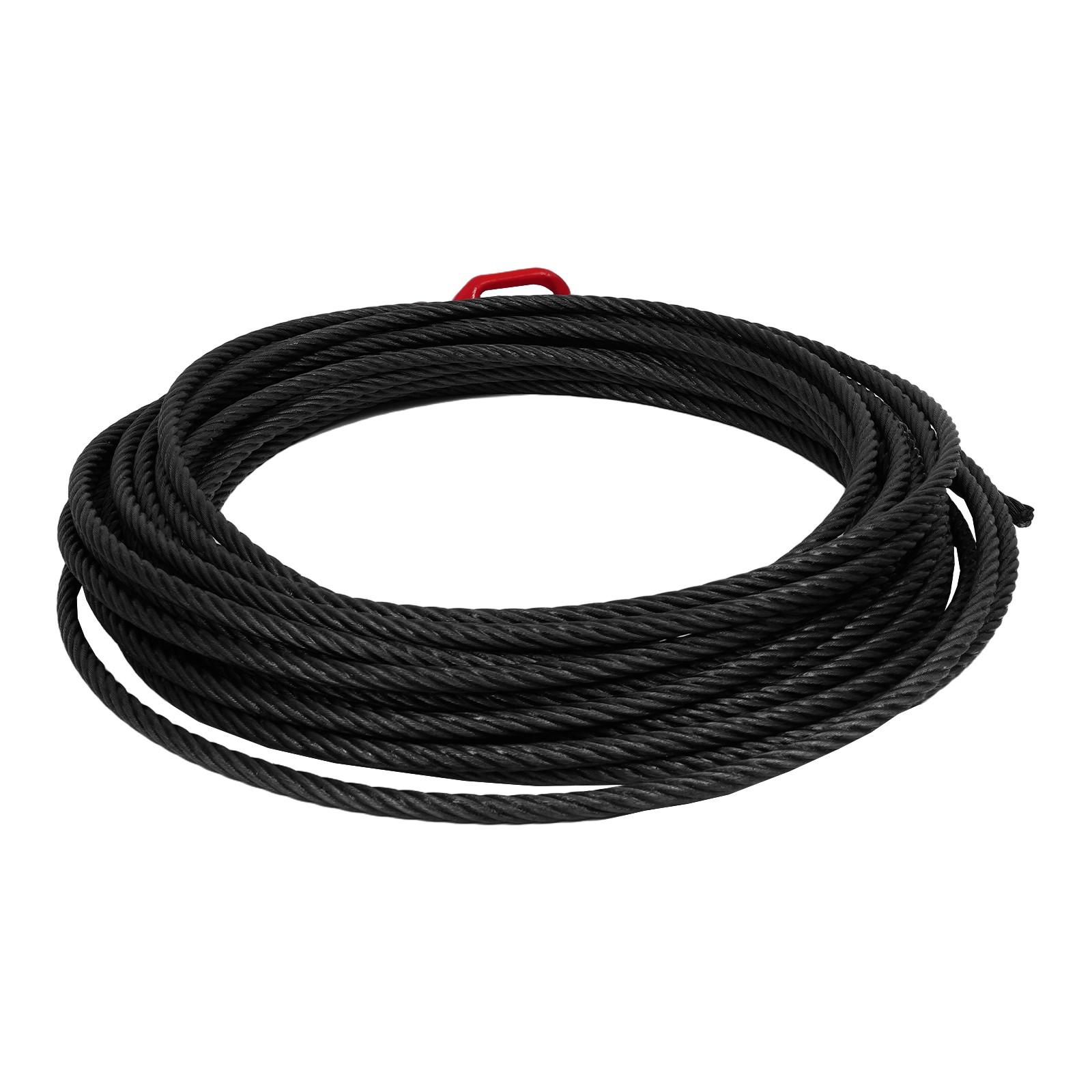 1/2" x 100ft Wire Rope Carbon Steel Winch Cable with Self Locking Swivel Hook