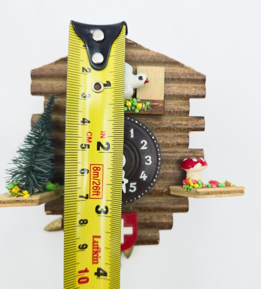 authentic miniature Black Forest Swiss house cuckoo clock untested