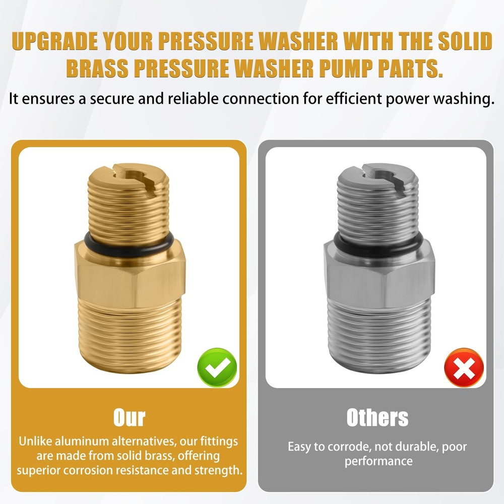 7106686 Outlet Connector Pressure Washer Pump Brass Fitting Replacement
