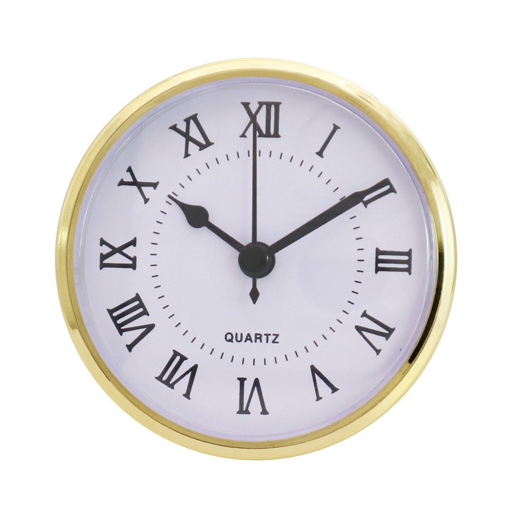Quartz Bezel Clock Watch Movement Insert Gold With Arabic Numerals