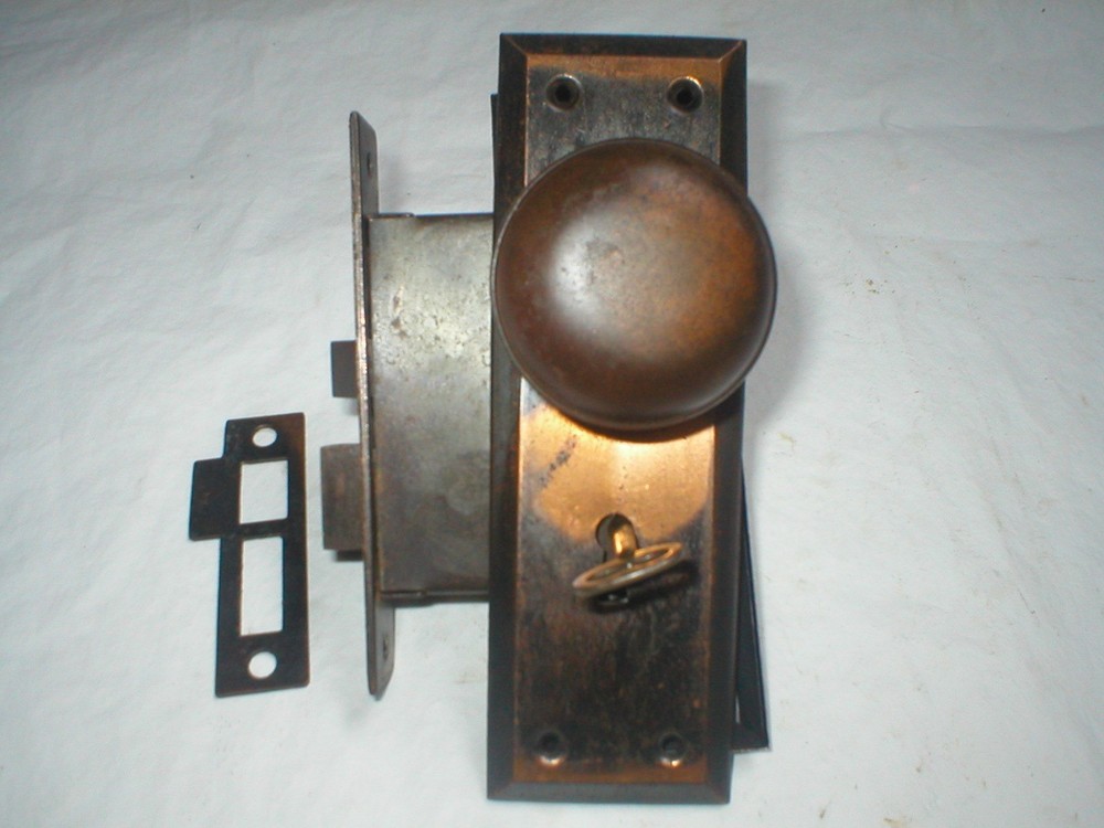 Antique Japanned Door Hardware