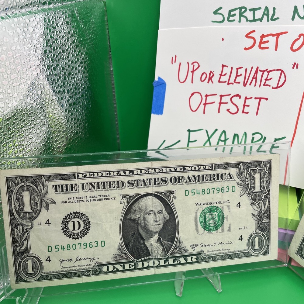 OFFSET THIRD PRINT ERROR Serial #’s & Treasury Seal MISALIGNED SET OF TWO 💵💵